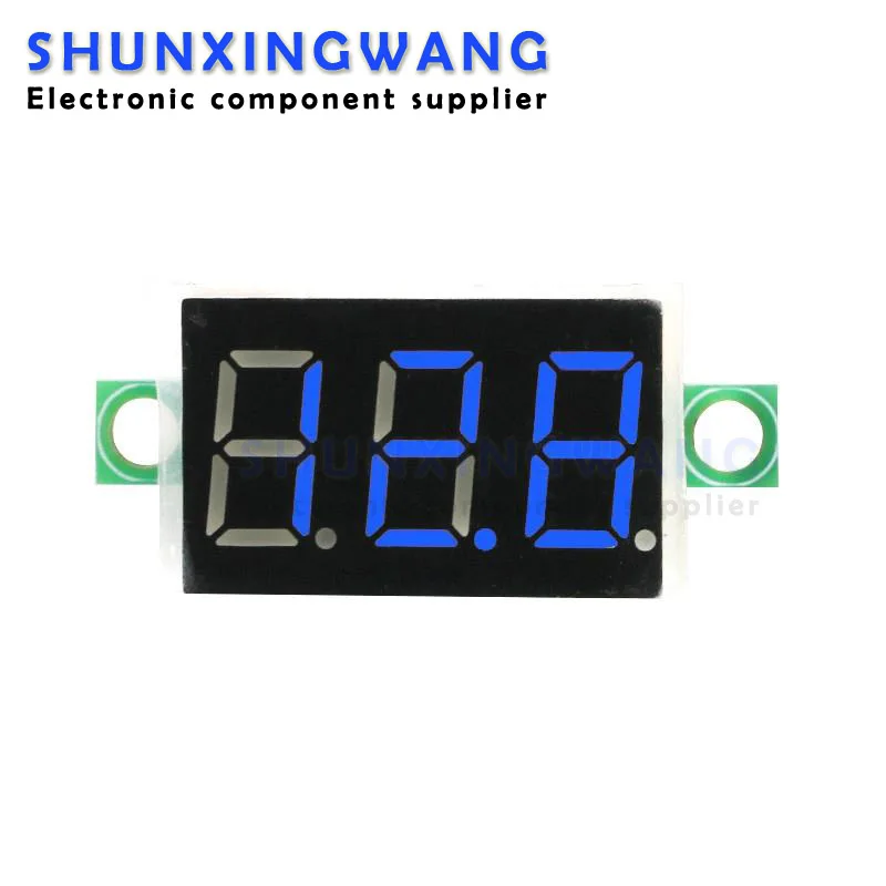 0.36\'\' 0.36 inch Digital tube DC4.5V-30V Two-Line Variable Precision Digital Display Digital Voltmeter Red Blue Green