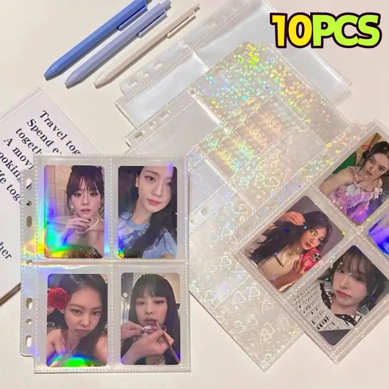 10pcs A5 Photo Card Binder Inner Pages Photo Album Sheets Binder Photocard Holder Binder Inlay Idol Card Collect Book