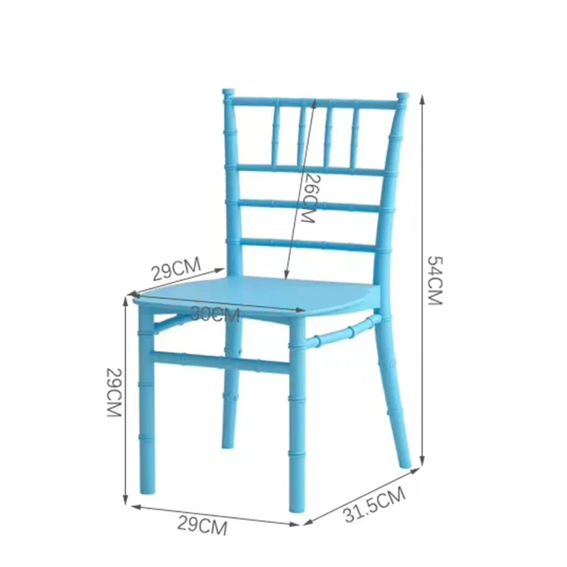 New Arrival New Arrival Hot Sale Colored Stackable Tiffany Chairs Resin Plastic PP Kids Modern Weddings Hotels Banquets Halls Di
