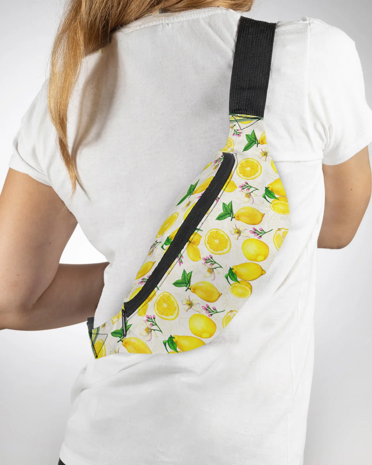 Summer Idyllic Fruit Lemon Green Men Women Waist Bag Fanny Pack Purse Phone Belt Bag Wallet Pouch Waterproof Banana Hip Bags