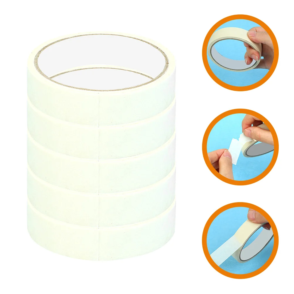 5 Stück 5 Rollen Abdeckband zum Basteln, multifunktionales Papierband, Malerei, Zeichnen, Diy-Kunstprojekte, Studenten, beschreibbar, zerreißbar