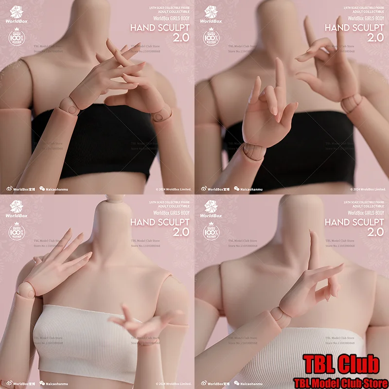

In Stock Worldbox 1/6 Scale Pale/Light Tan Complexion Hand Shaped Accessory Kit 2.0 For 12-inch Action Figure Female Soldier