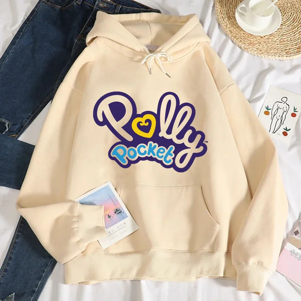 سويت شيرت بقلنسوة مطبوع عليه شخصيات الرسوم المتحركة اللطيفة من Polly Pocket للارتداء اليومي أو النادي الاجتماعي المطبوع #5