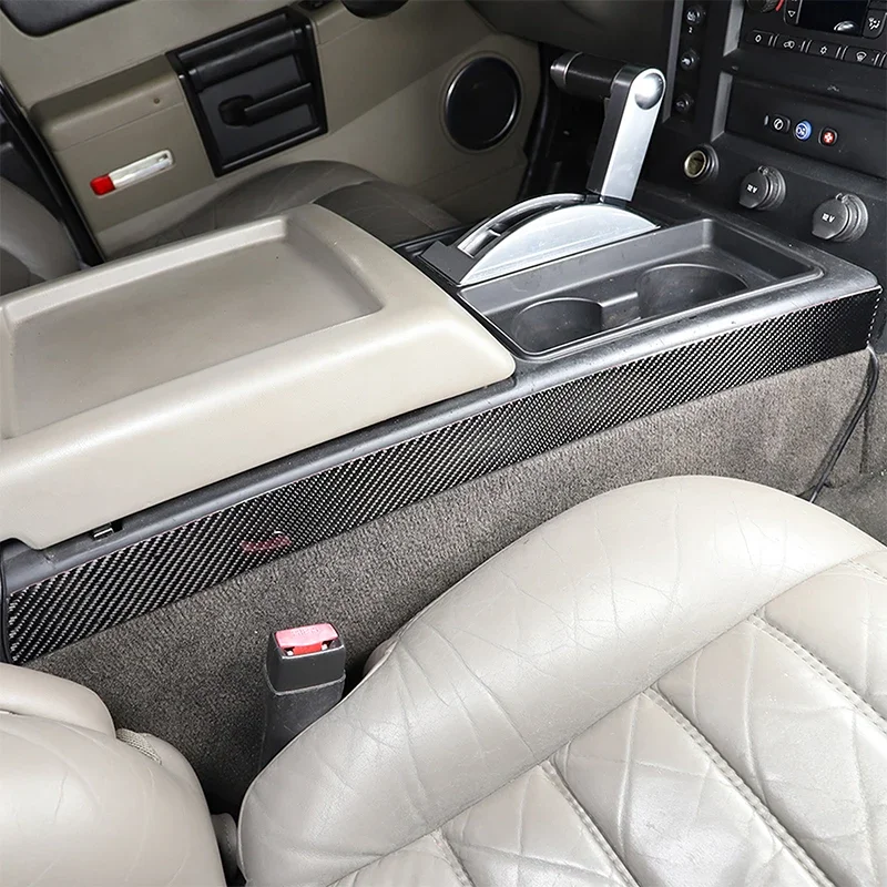

Soft Carbon Fiber Car Center Control Shift Side Decorative Trim for Hummer H2 2003-2007 Interior Car Accessories