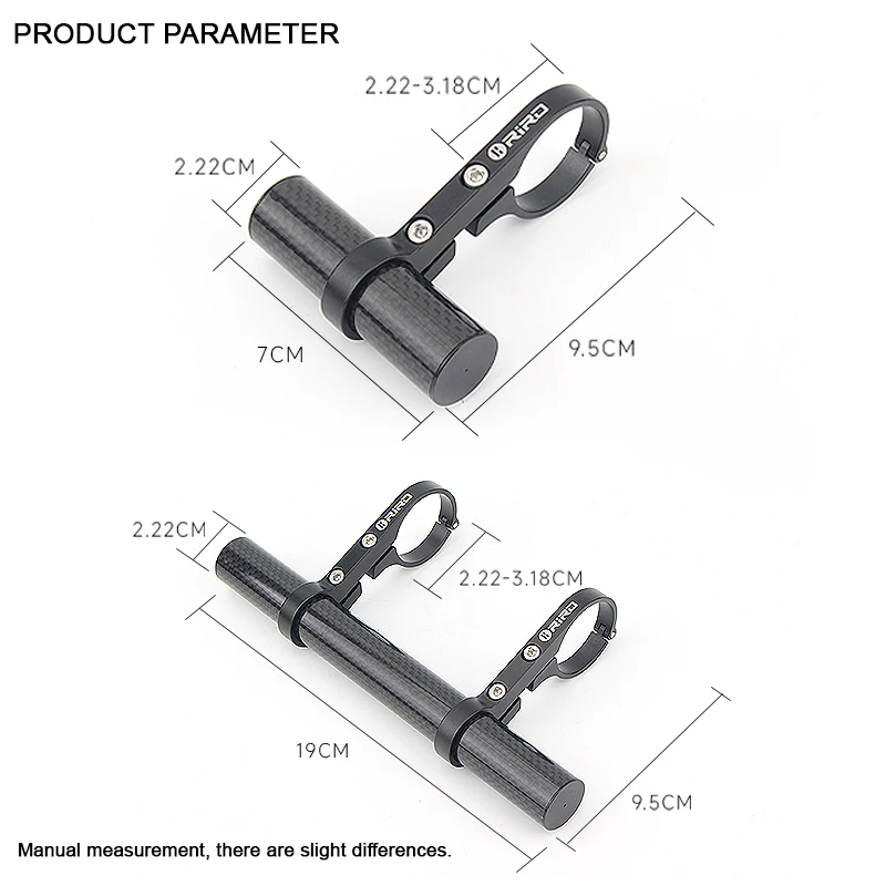 RIRO MTB Carbon Fiber Handlebar Extender Road Bike Integrated Handle Double Tube Frame Extension Bike Computer Light Phone Stand