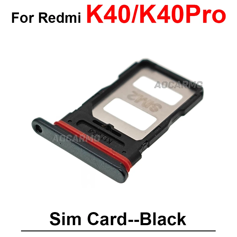 بطاقة Sim لـ Redmi K40/K40 Pro Sim حامل صينية المقبس فتحة إصلاح استبدال أجزاء #5