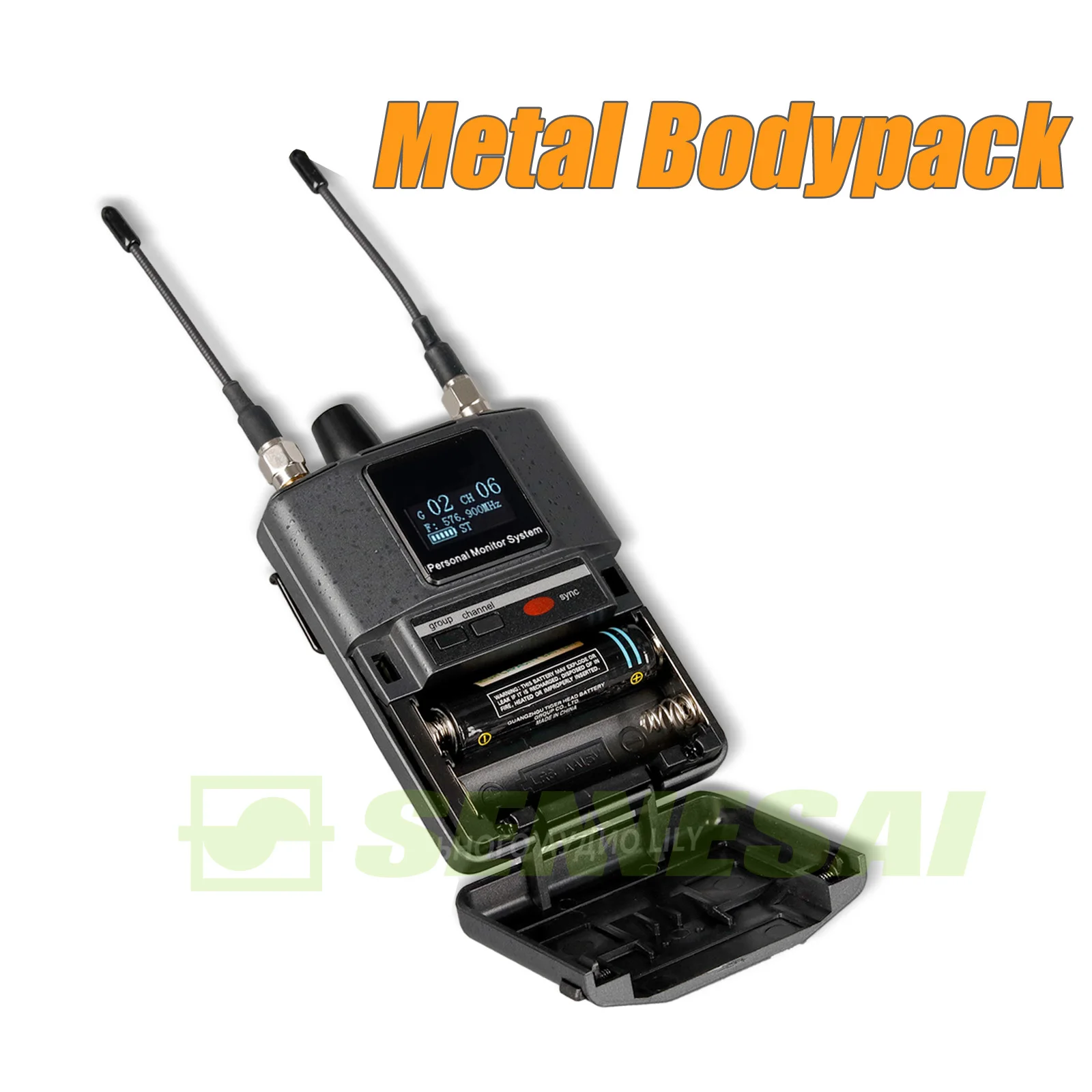 SENNESAI Sistema de monitoreo profesional PSM300 Retorno de escenario Estéreo Monitor personal en el oído Equipo de audio profesional inalámbrico, 500 MHz