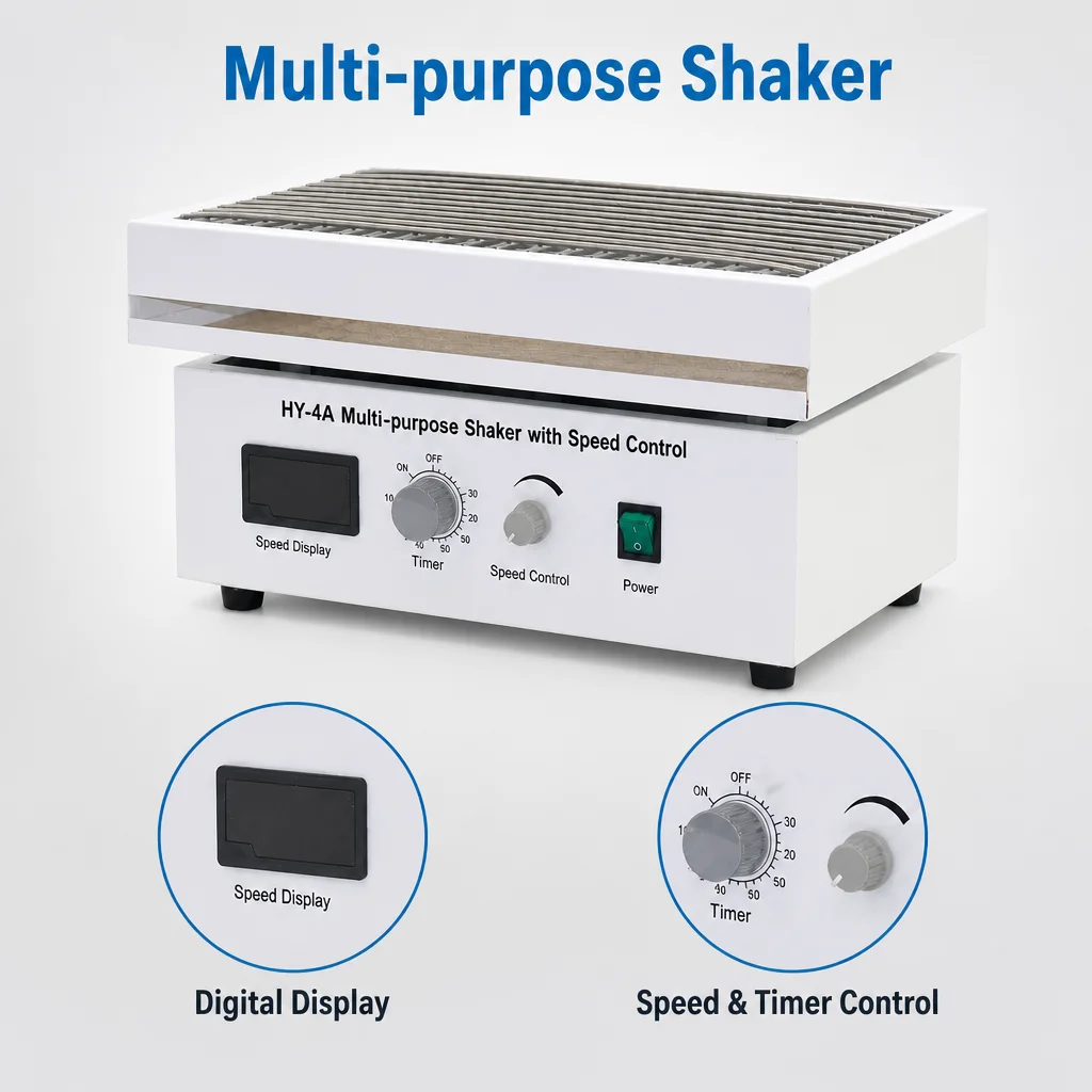HY-4A Multi-Purpose Laboratory Shaker 0-300RPM Variable Speed Reciprocating Mixer 20KG Load Digital Display Lab Mixing Equipment