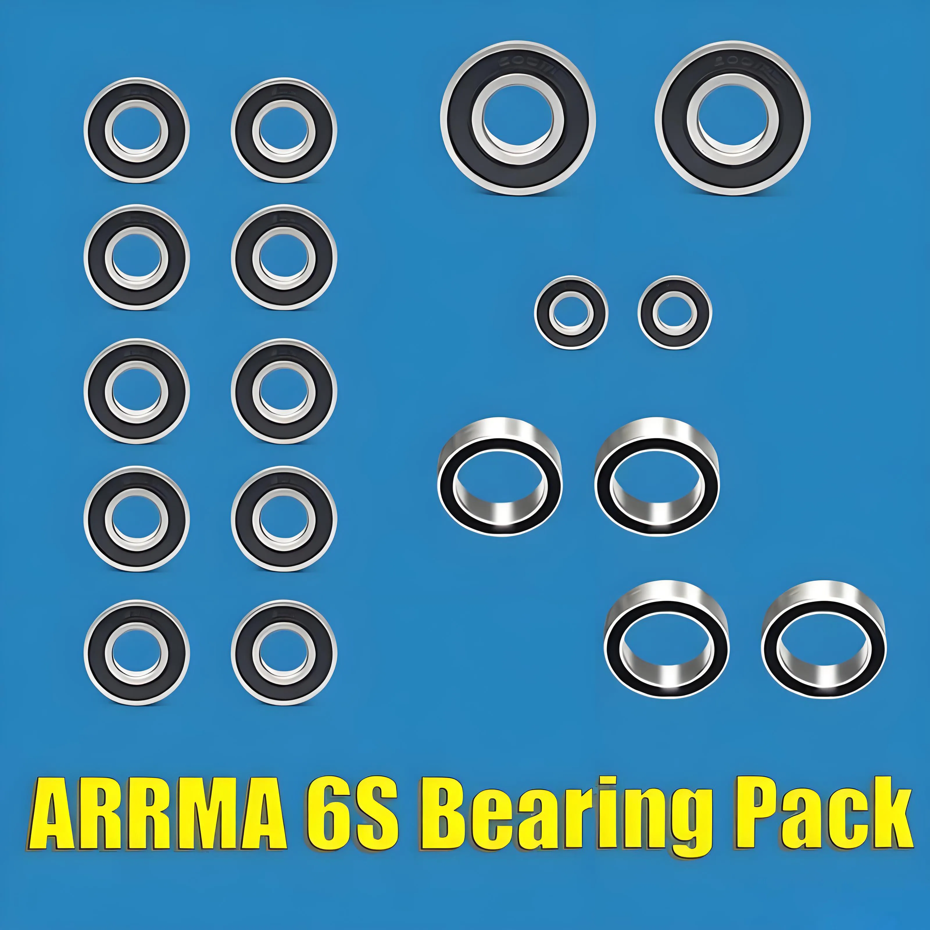 

RC Car Simulation 6S Bearing Package for 1/7 1/8 ARRMA 6S MOJAVE INFRACTION FELONY KRATON TYPHON Rc Truck Car