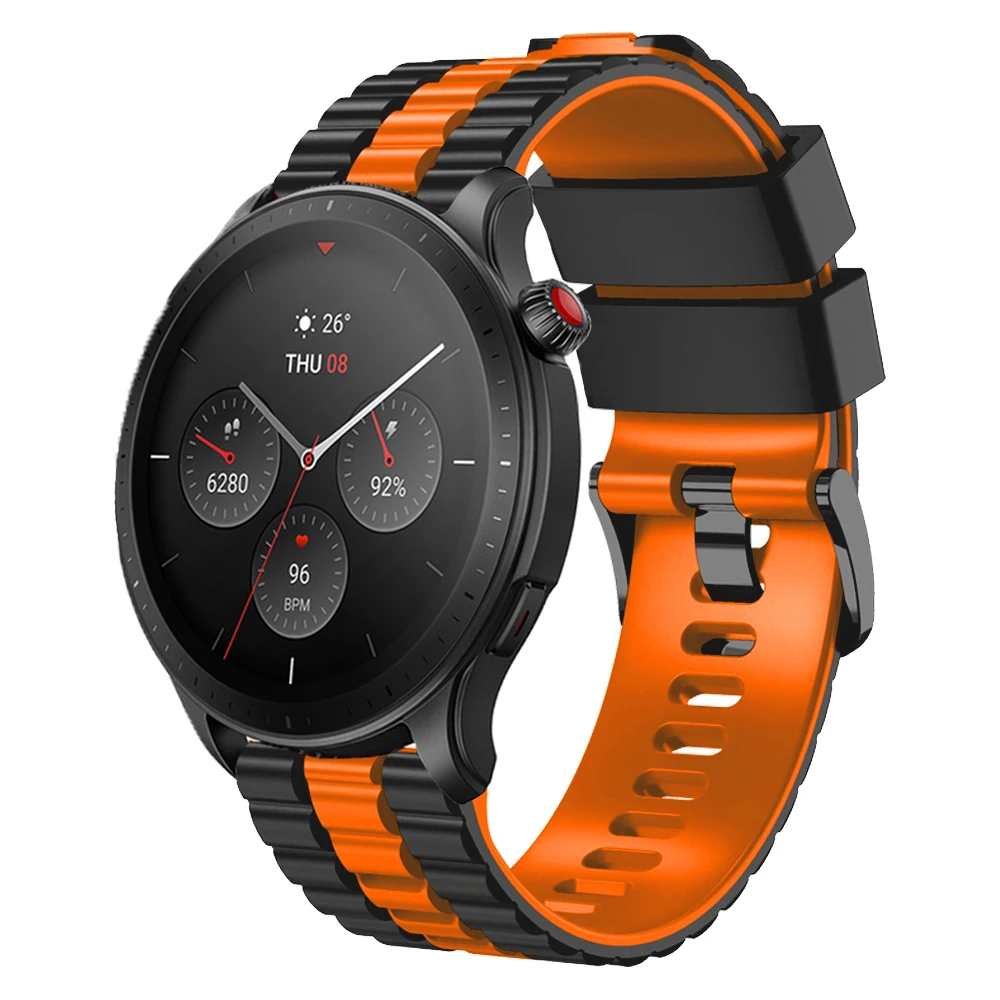 Ремешок силиконовый для Xiaomi Huami Amazfit GTR 47 мм/2/2e/Stratos 3, браслет для часов Amazfit GTR 4 3pro, 22 мм