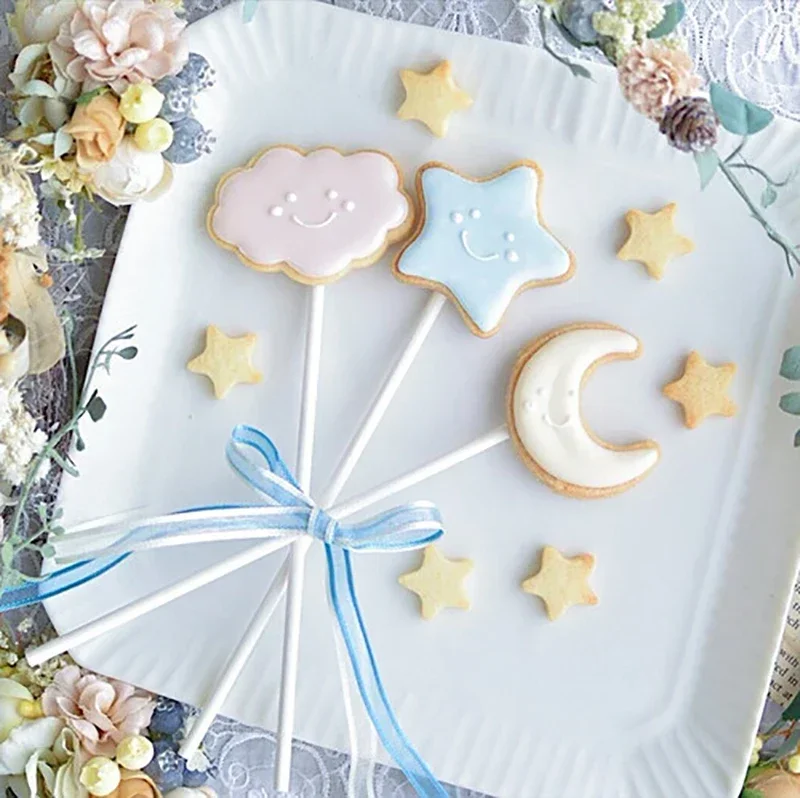 Cute Crown Clothes Star Clouds Cookie Cutters Fondant Cake Mold Biscuit Stamp Sugarcraft Baby Shower Cake Decorating Baking Tool