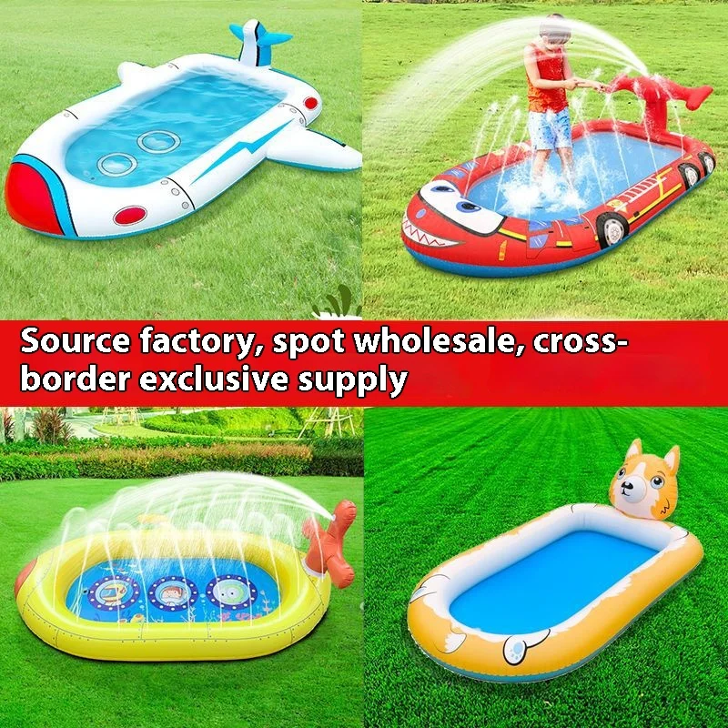 

Cross-border best-selling PVC inflatable water fountain for children, summer outdoor play area, durable water play mat for kids