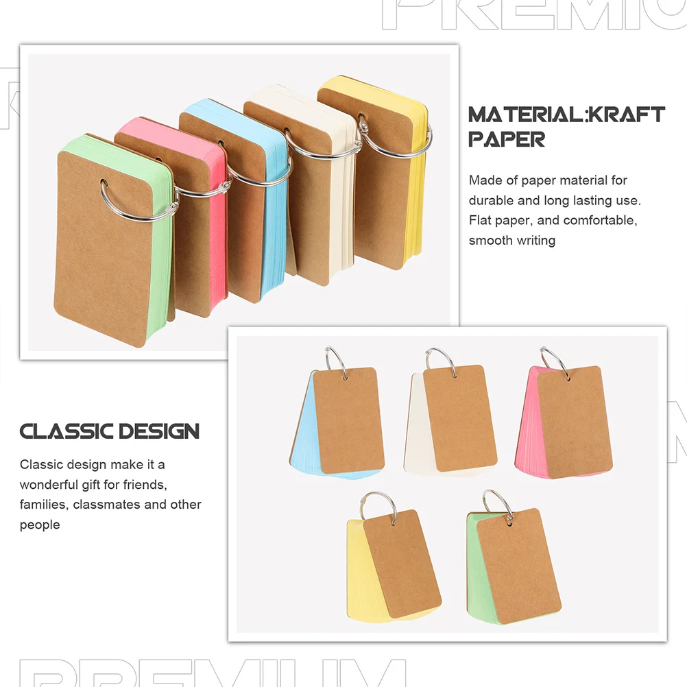 10Pcs Portable Blank Writing Cards Thick Paper Flashcards for Study School Office Learning Memory Blank Flash Cards