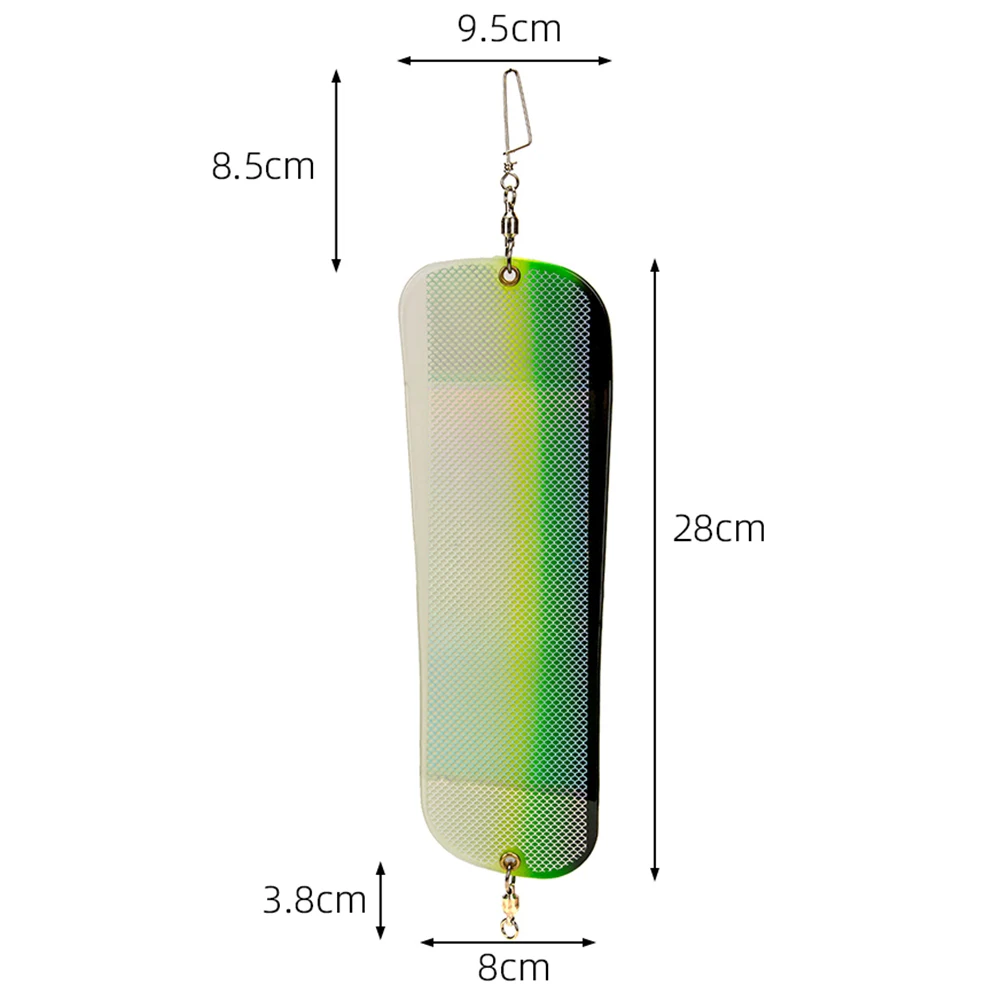 1 pezzo Diving Board girevole luminoso Planer Board per barca pesca in mare traina Diver Diving Flasher salmone Fishing Bait Lure