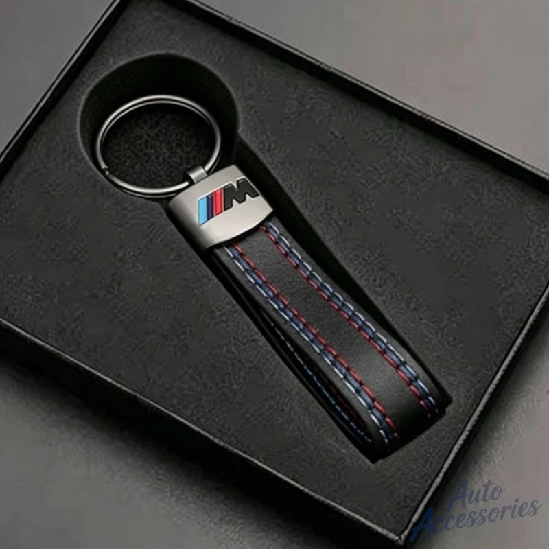 Llavero de cuero de alta calidad con logotipo de coche, adhesivo para coche BMW M Power Performance M3 M5 X1 X3 X5 X6 E46 E39 E36 E60 E90