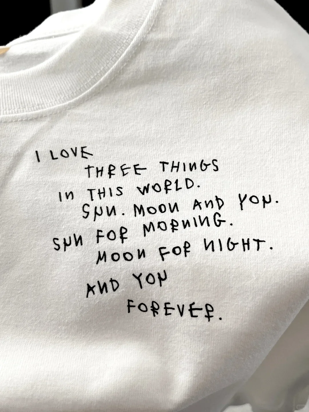 Romantic Text Print Couple T-Shirts Short Sleeve Loose Fit Breathable Casual Wear for Summer Youth Fashion Trend