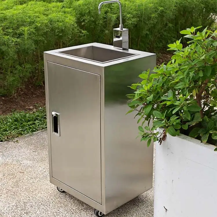 

Мобильный стиральный стол из нержавеющей стали 304, тип хранения воды, медицинская красота, простая раковина, не подключается к воде