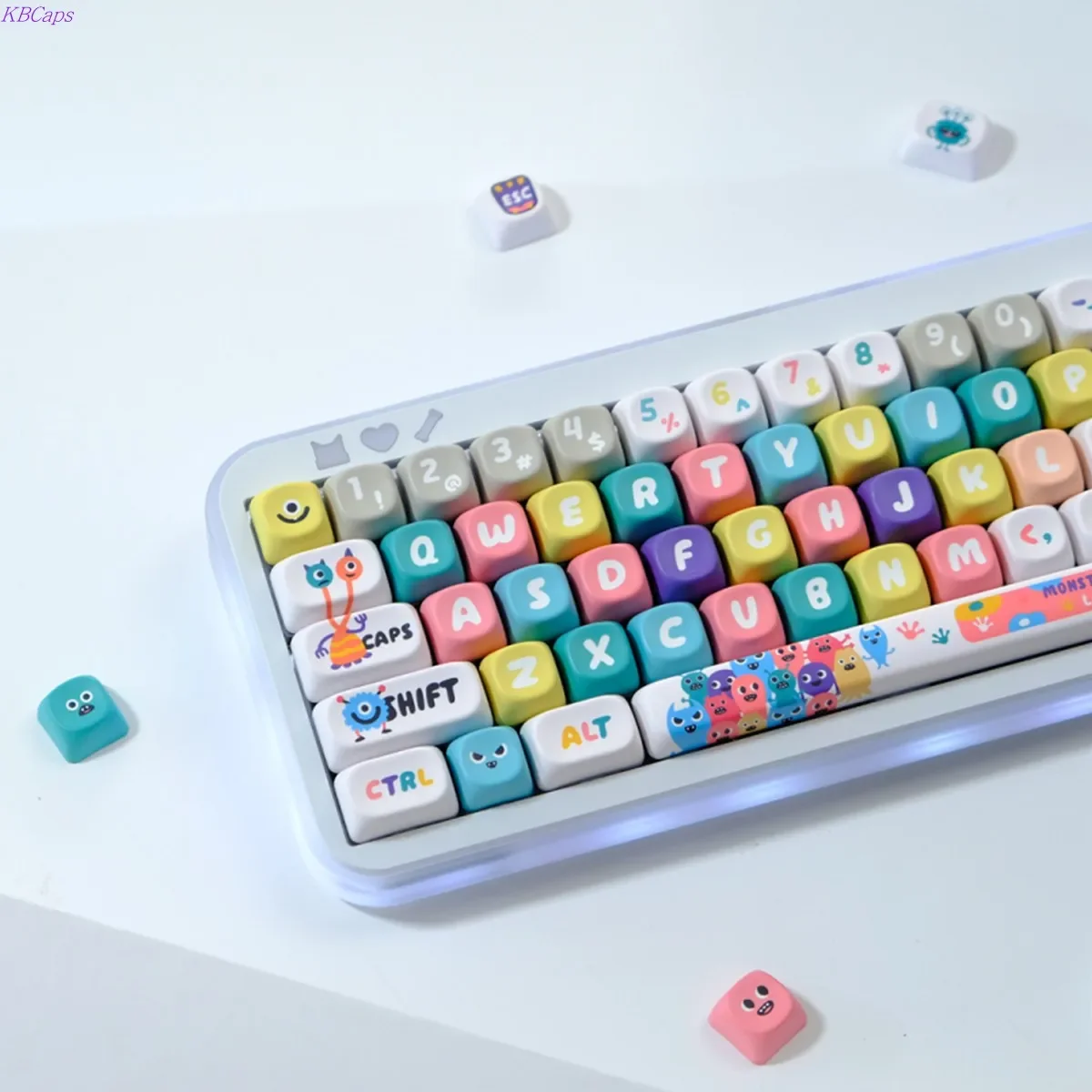 

KB126 key little monster keycap PBT hot sublimation keycap suitable for game mechanical keyboard customization