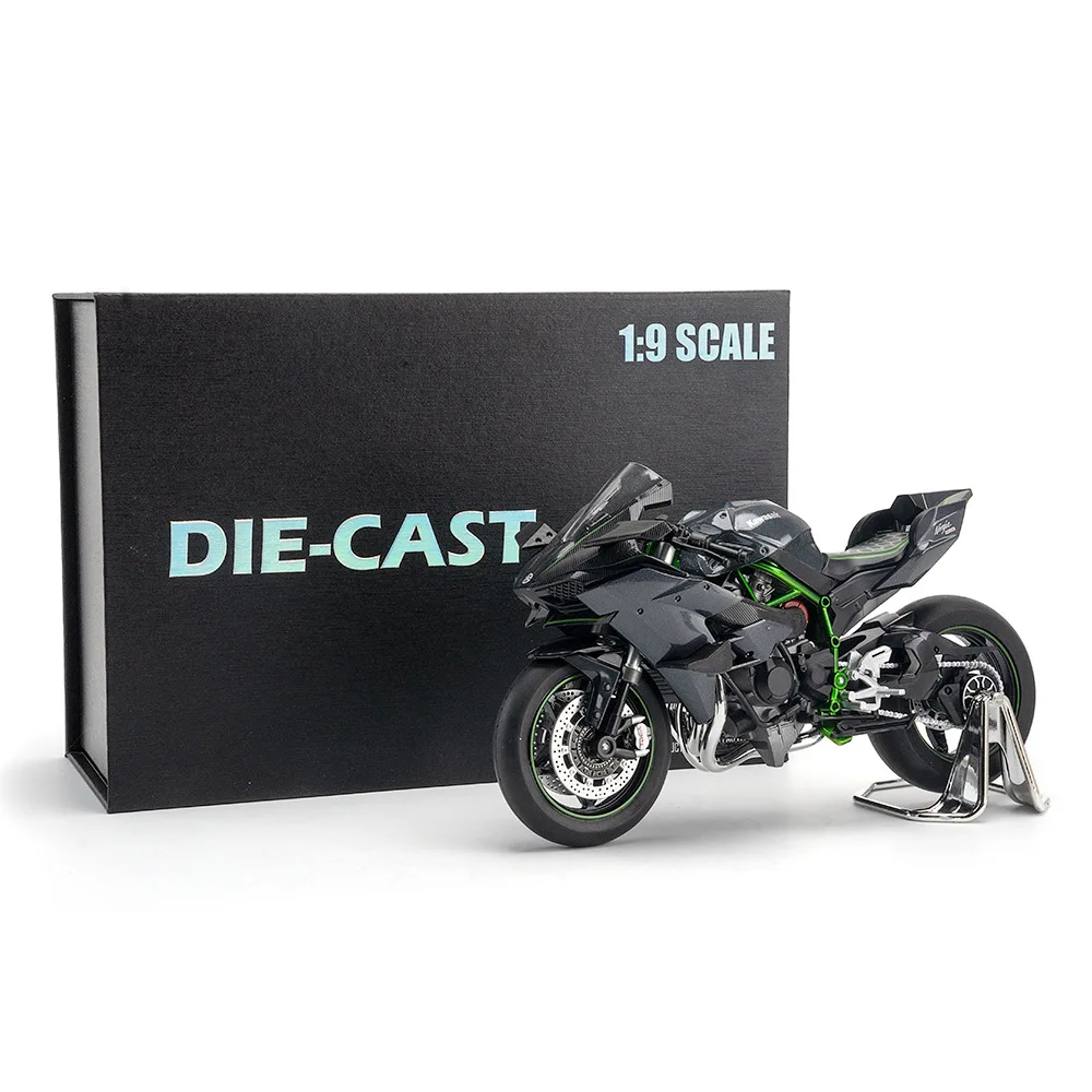 

1:9 V4S Kawasaki H2R Large Motorcycle Alloy Model Collection Serie Decoration Gift Box