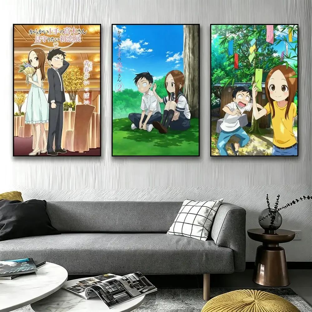Teasing Master Takagi‑san Poster Poster D printing Sophisticated Style Wall Art Home Decor For Bedroom Living Room Creative Gift