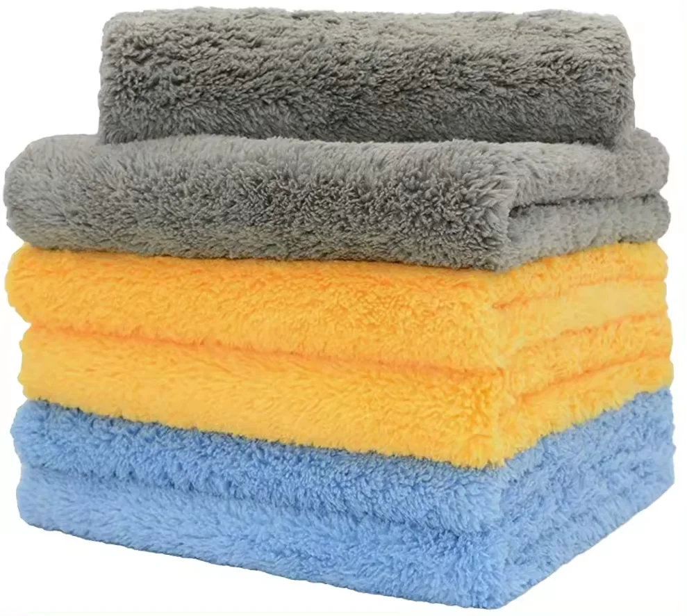 Afbeelding 4: Microfiber absorberend koraalfleece auto wasstraat schoonmaakdoekje doek aangepast formaat 40 * 40