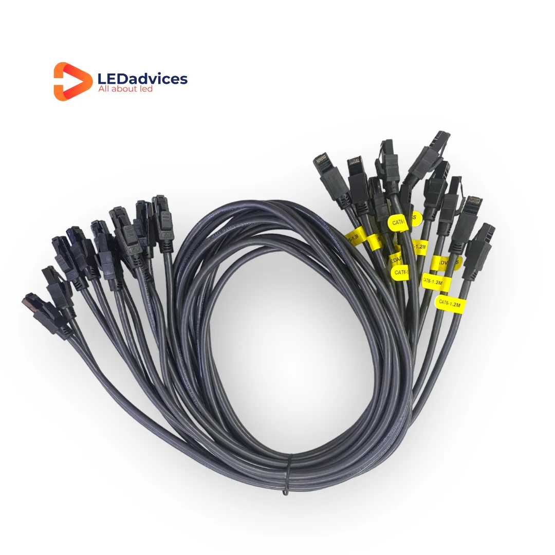 10pcs 1m CAT6 UTP Ethernet Cable 24AWG Super Soft Cold Resident Flexible Cable For 500x500mm LED Panel LED Screen Receiving card