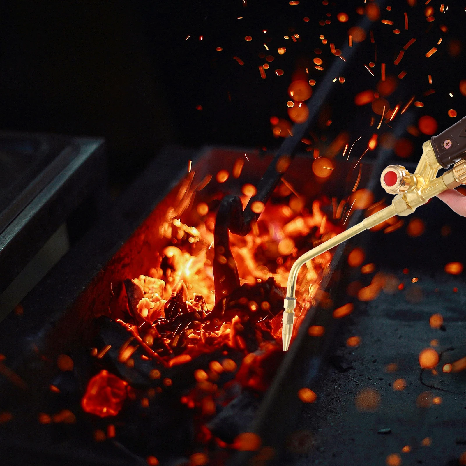 

Injection Type Oxygen Torch Adjustable Flame Welding Self Ignition Propane Torch Head for Hvac Plumbing Brazing Soldering