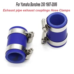 silicone Exhaust pipe exhaust couplings Hose Clamps Black For Yamaha Banshee 350 1987-2006 Fits All Years Factory Toomey FMF PC