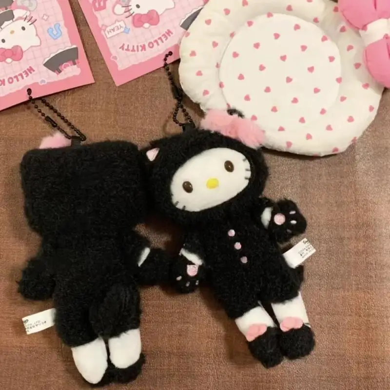 Sanrio One Day Series Hello Kitty porte-clés en peluche duration du sommeil poupée fille sac à main décoration de lit dessin animé jouets en peluche cadeau de vacances