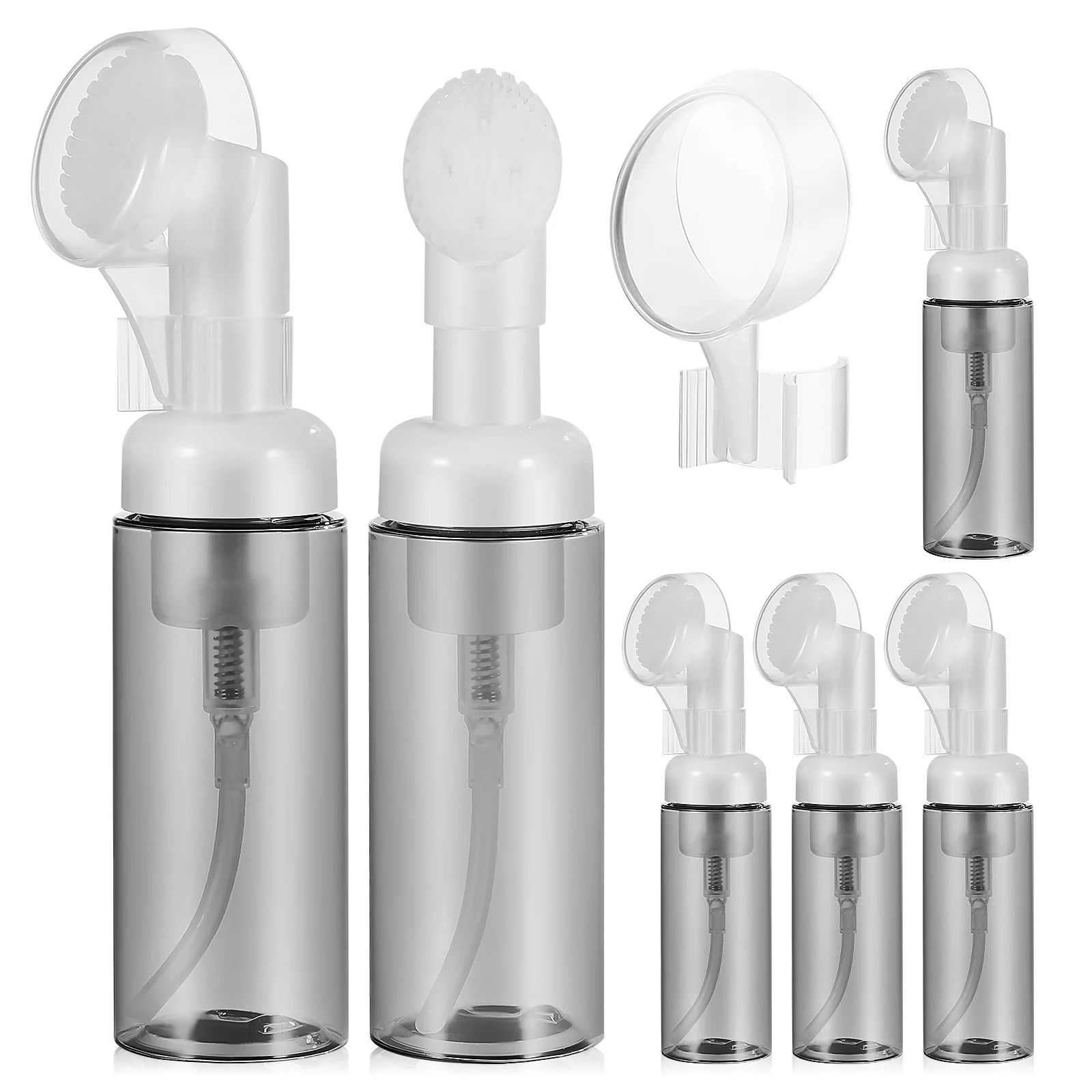 

6 Pcs Shampoo Empty Bottles Pump Dispenser Refillable Soap Portable Foaming Hand Plastic