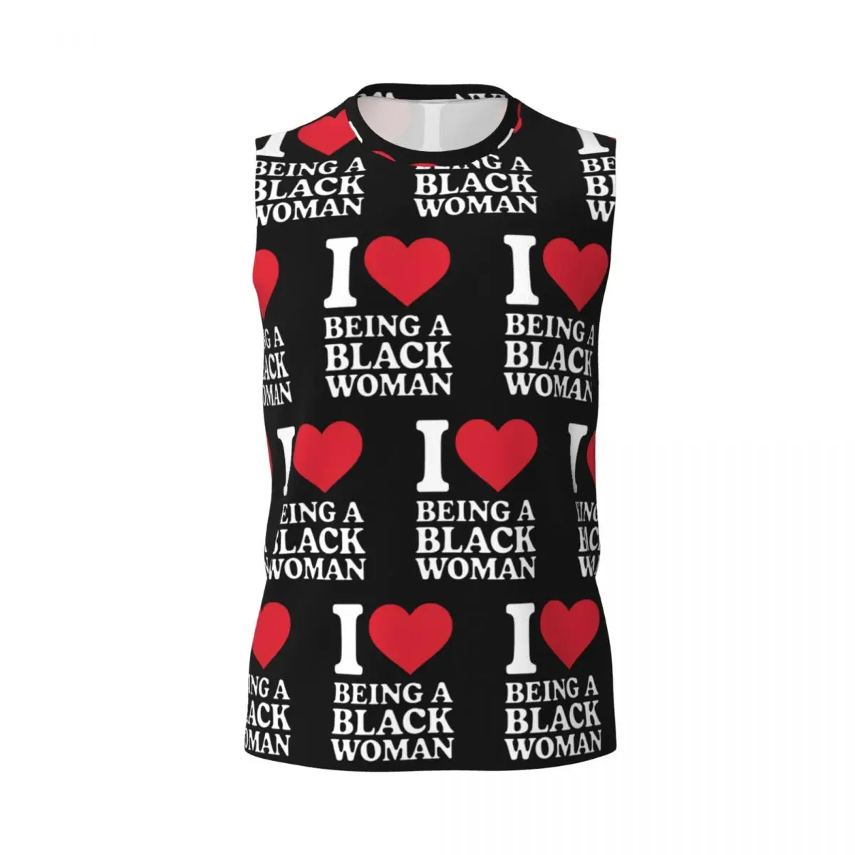 I Love Being A Black Woman Empowering Pride Design Men Sleeveless T-shirt Casual Hip Hop Street Style Beach Holiday Tank Tops