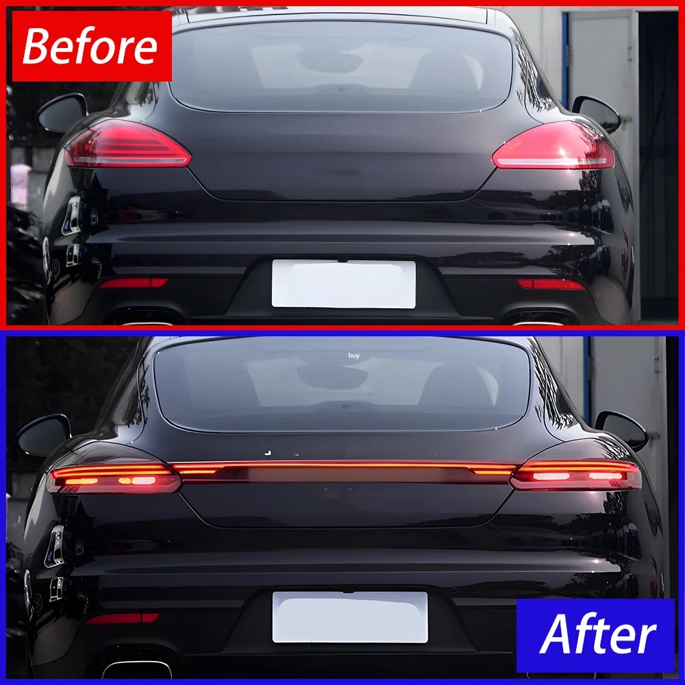 لبورشه باناميرا 970 2010-2016 Led مجموعة المصابيح الخلفية التلقائية ترقية تأثير بدء التشغيل الديناميكي من خلال ملحقات المصابيح الخلفية #3