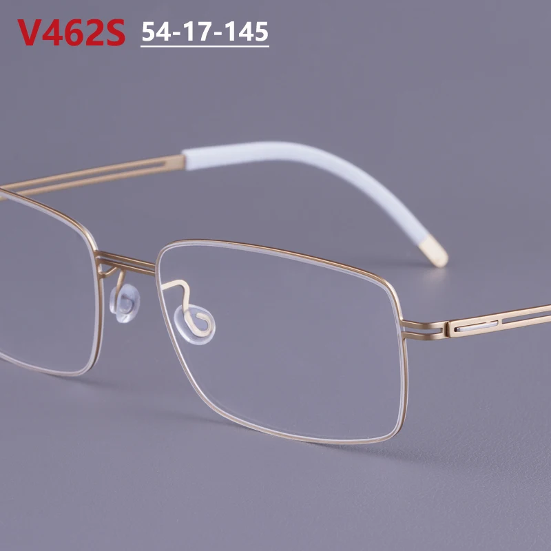 

Мужские модные квадратные титановые оправы для очков, дизайнерские люксовые очки, женские ручной работы, ультралегкие ретро-золотые очки, оправы для зрения