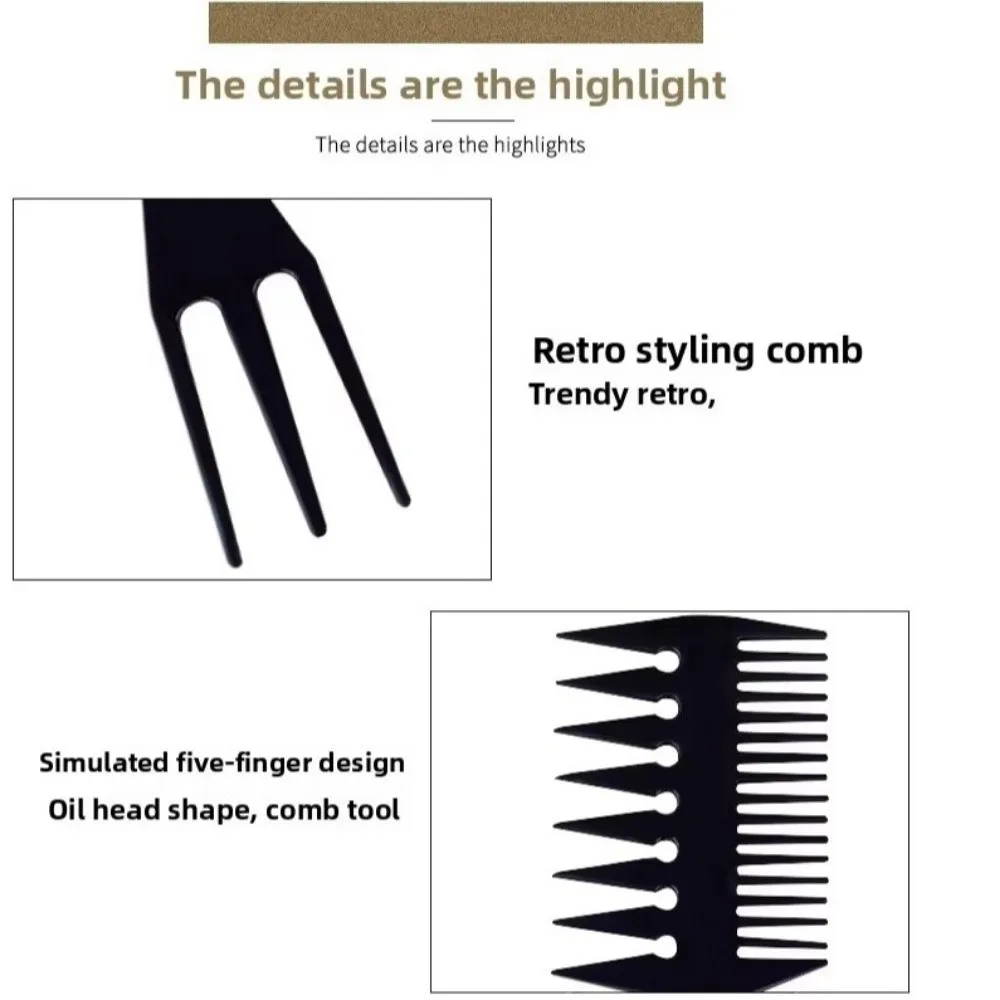 

Portable Double-Sided Anti-Static Hair Comb Plastic Detangling Brush Styling Brush Hair Salon Use