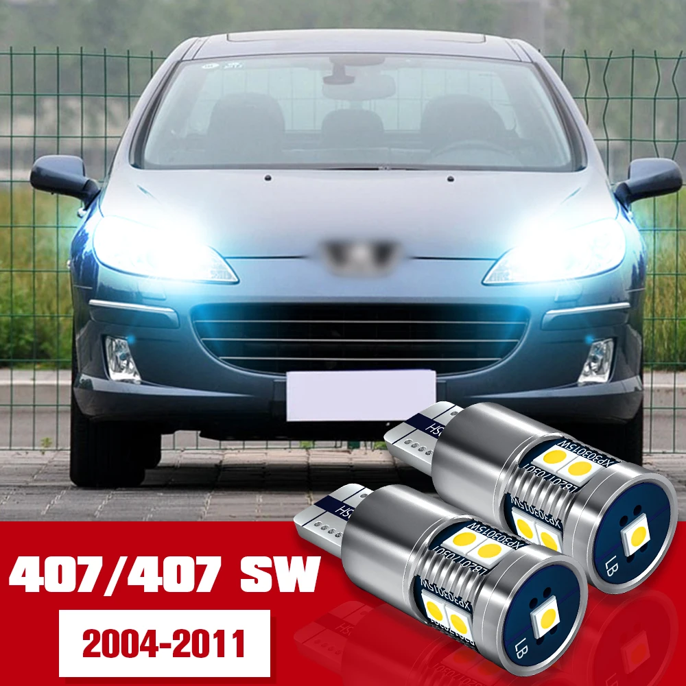 

2pcs LED Accessories Parking Light Bulb Clearance Lamp For Peugeot 407 2004-2011 2005 2006 2007 2008 2009 2010