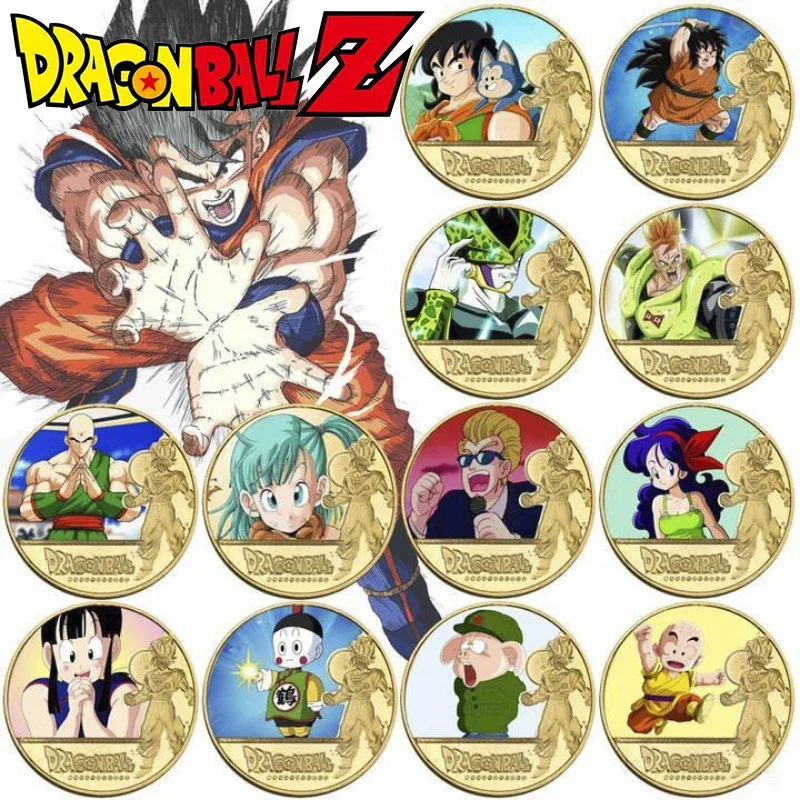 

Dragon Ball Goku Gold Plated Coin Collectible Art Cartoon Character Physical Commemorative Coin Collection Decor Birthday Gift