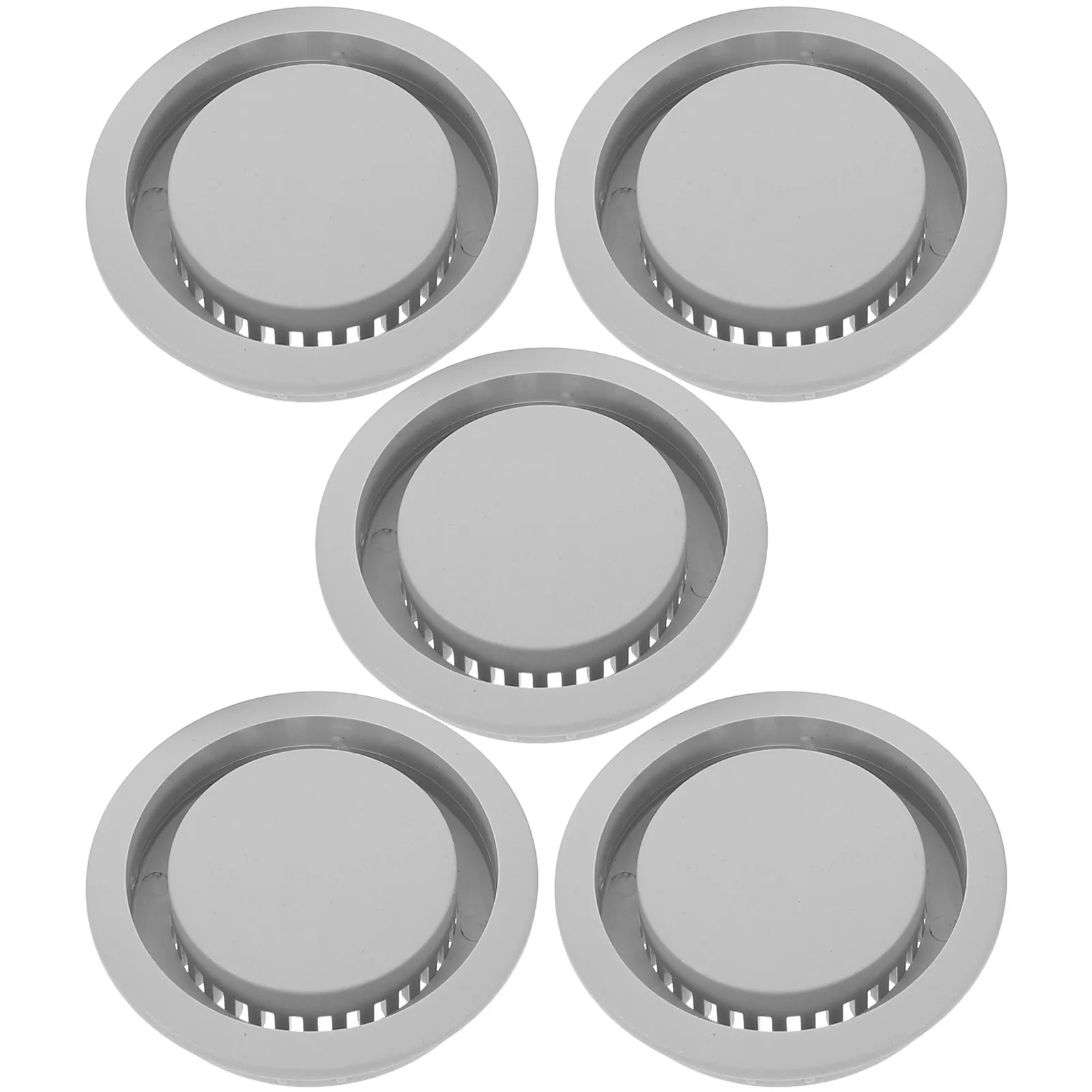 5Pcs Round Vent Cover Modern Plastic Air Vent Hole Cap for Cabinet Wardrobe Furniture Table Legs Soffit Vents Cabinet Venting