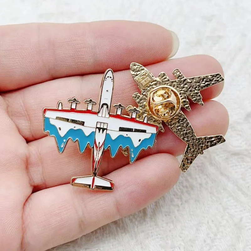6pcs aircraft enamel brooch badge metal badge jewelry gift for friends and children image 5