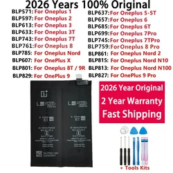 Original Battery For Oneplus one 1+ For OnePlus 1 2 3 1+3 One Plus Nord 2 N10 X 3 3T 5 5T 6 6T 7 7T 8 8T 9 9R Pro Plus Batteries