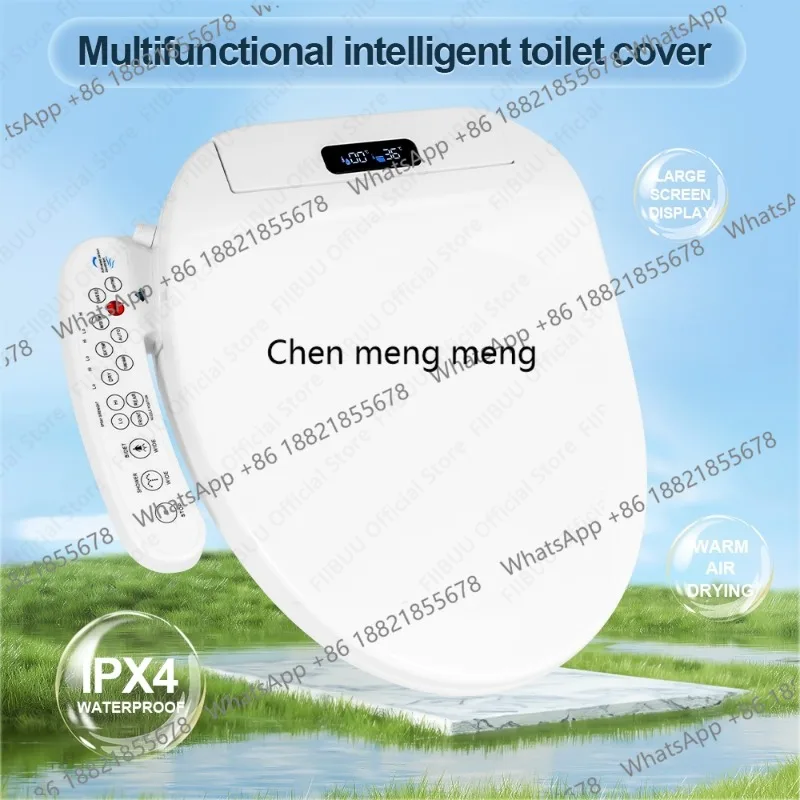 Elongated Smart Bidet Toilet Seat Cover For Bathroom Warm Air Drying Night Light Seat Heating Instant Warm Water Soft Close Lid