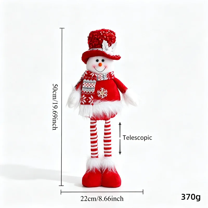 Seasonal Cheerful Figure Decoration with Telescoping Feature Compatible with For Frosty and Deer Themed Holiday Home Styling