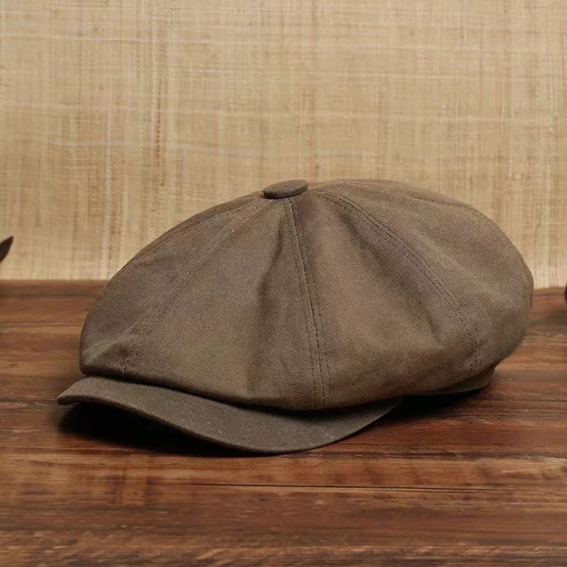 Men Big Size Suede Octagonal Cap Male Newsboy Dad Ivy Caps Flat Cabbie Winter Peaky Blinders Plus Size Beret 55-58cm 58-60cm