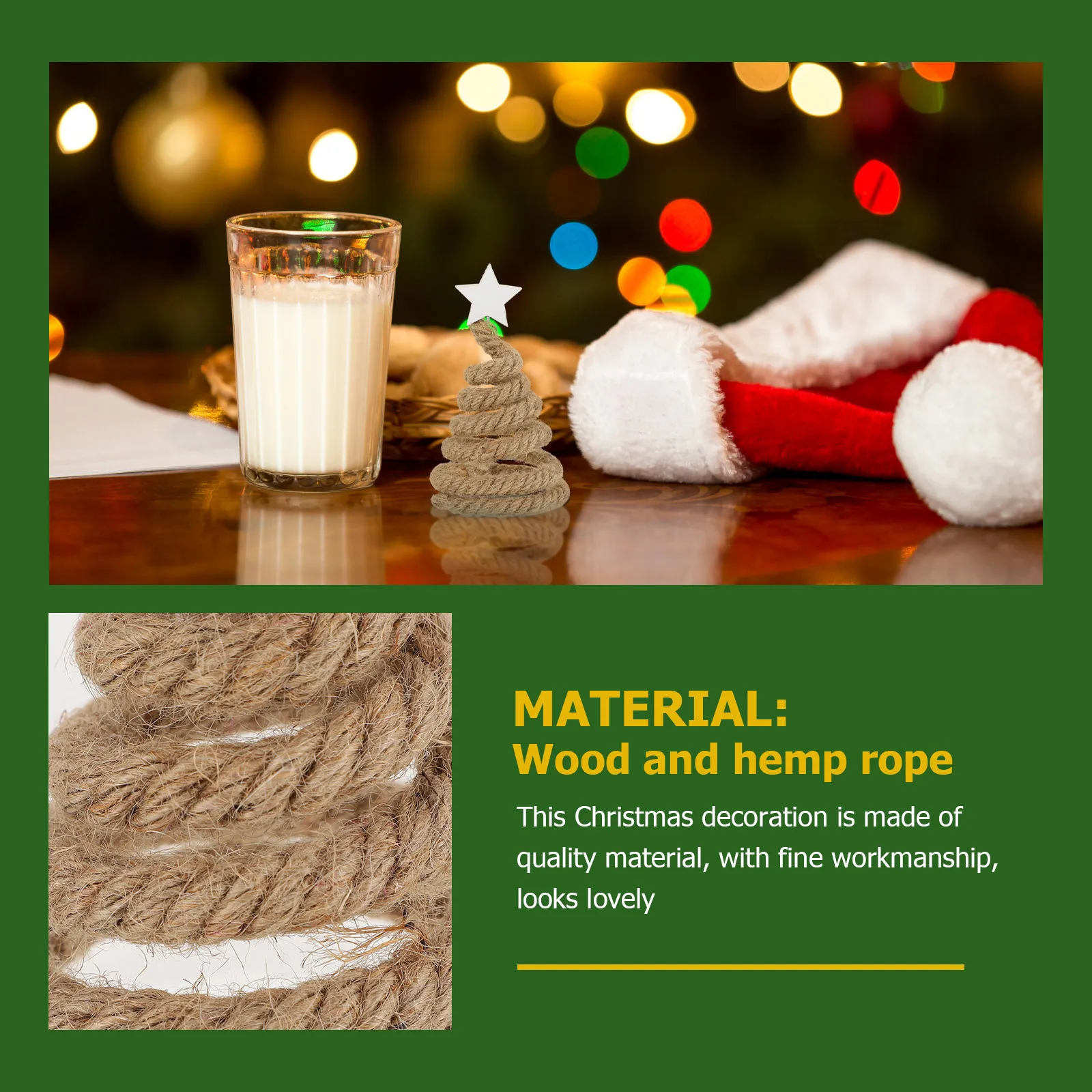 

1Pcs Wood Bead Xmas Tree Decor Lightweight Christmas Ornament Home Desktop Adornment Party Decoration