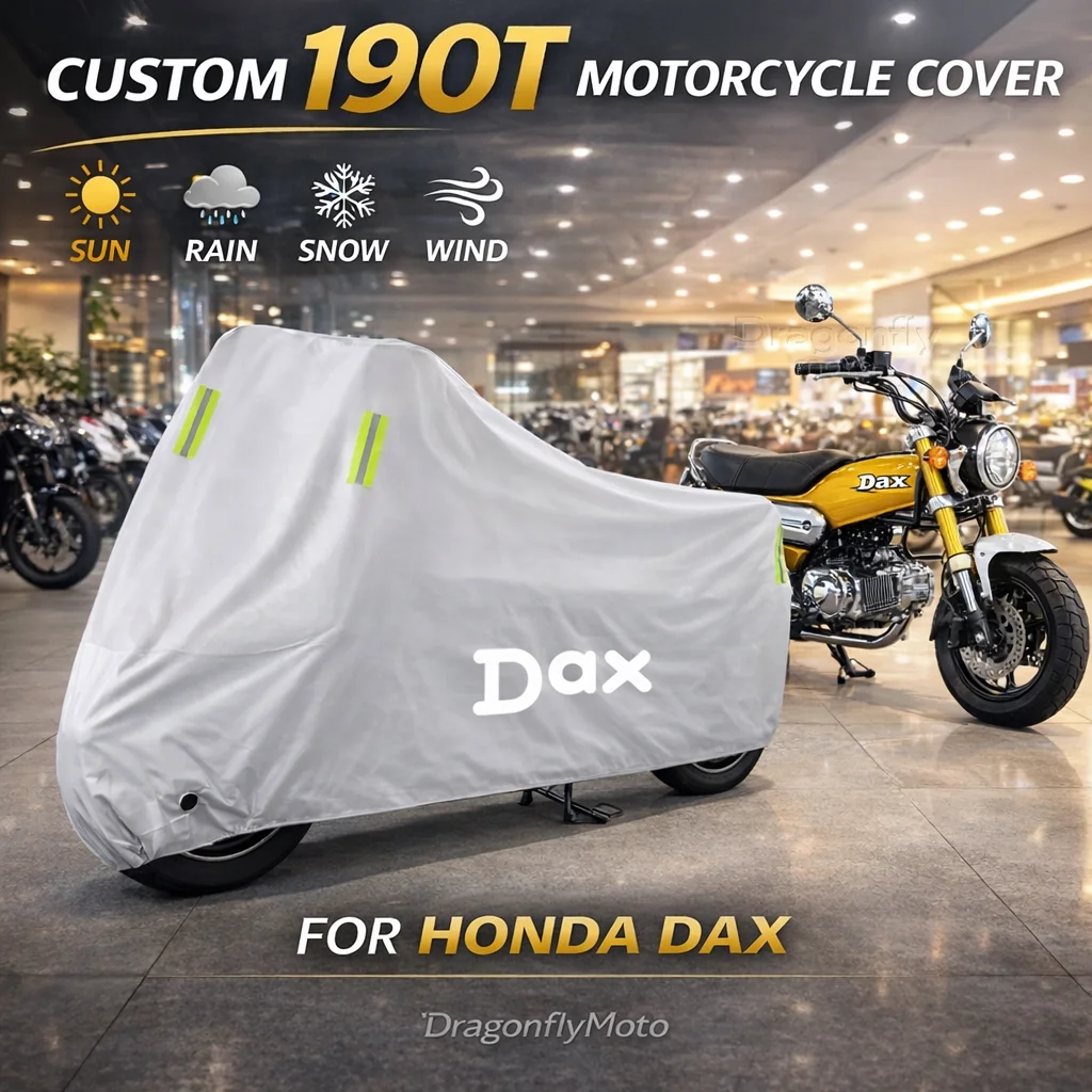 

Чехол для мотоцикла HONDA DAX125 ST125 ST 125 2022-2026, серебристый, водонепроницаемый, защита от УФ-лучей, дождя, пыли, солнца, для использования на улице и в помещении
