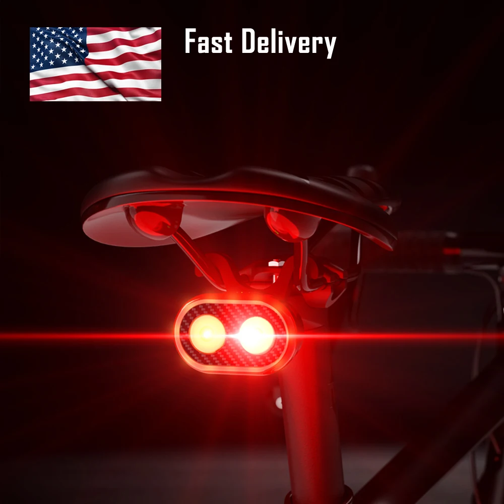 

CYCLAMI CY200 Bike Tail Light Smart Brake Sensing MTB Road Bike Rear Light IPX6 Waterproof Type-C Charging Cycling Taillight