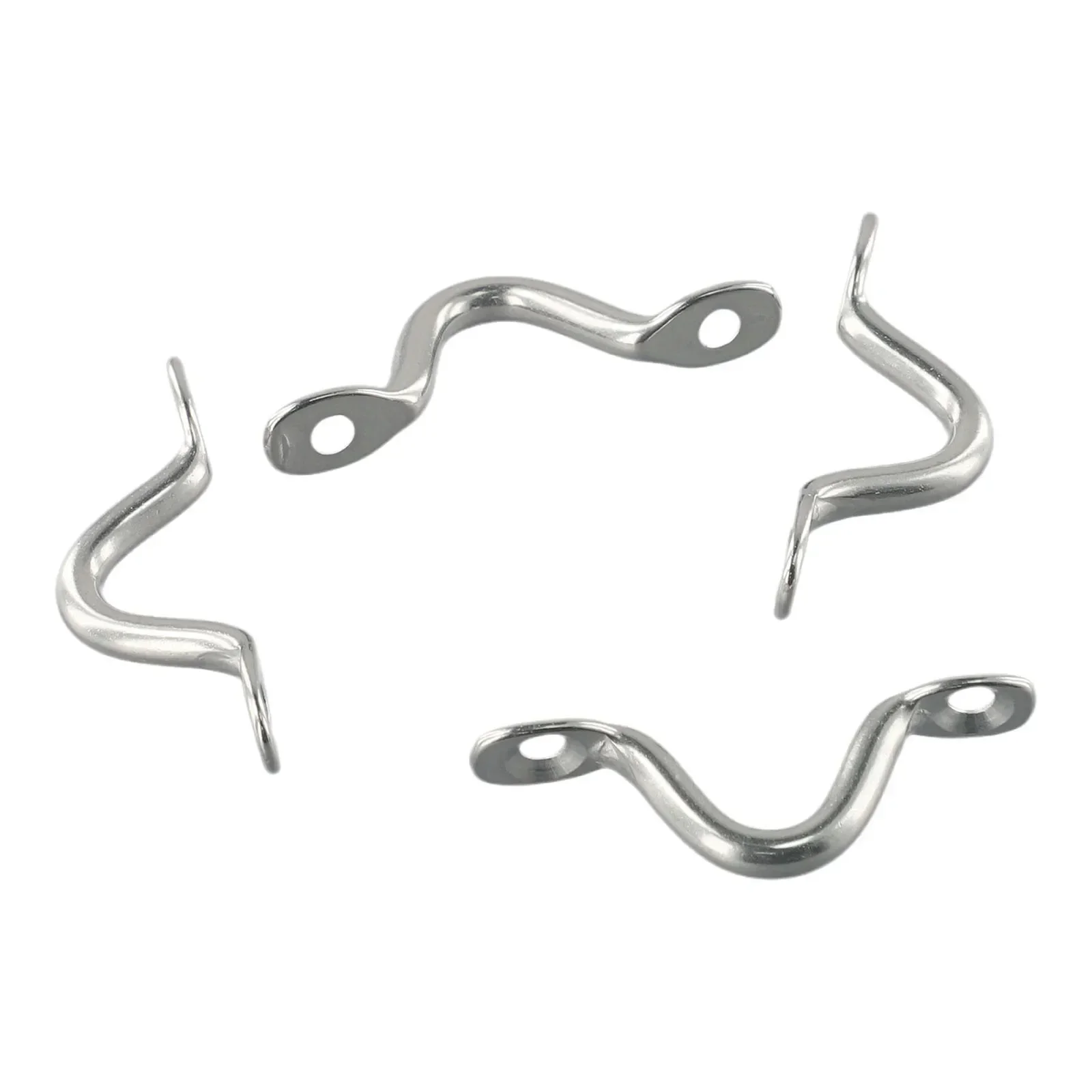 4Pcs 5mm Stainless Steel Wire Eye Strap Boat Marine Tie Down Hook Canopy For Boat Decks And Other Marine Applications Boat Parts