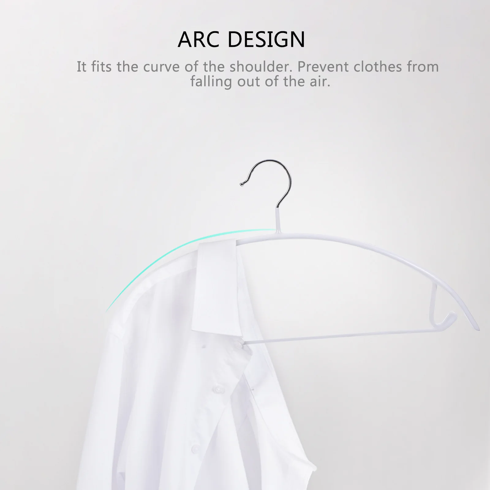 

10Pcs PVC Clothes Hanger Semicircle Non-Slip Skidproof Multipurpose Wardrobe Closet Organizer Hanging Rack Home Clothes Hanger