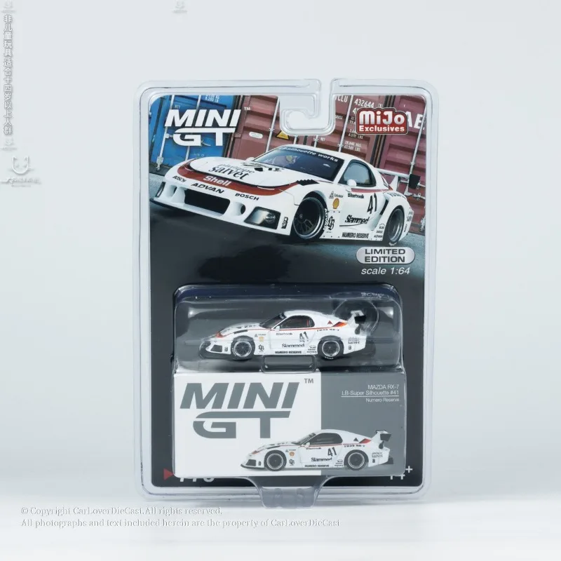 MINIGT 1:64 MAZDA RX7 FD3S LBWK die-cast alloy car model  a gift for men, perfect as a desktop ornament.