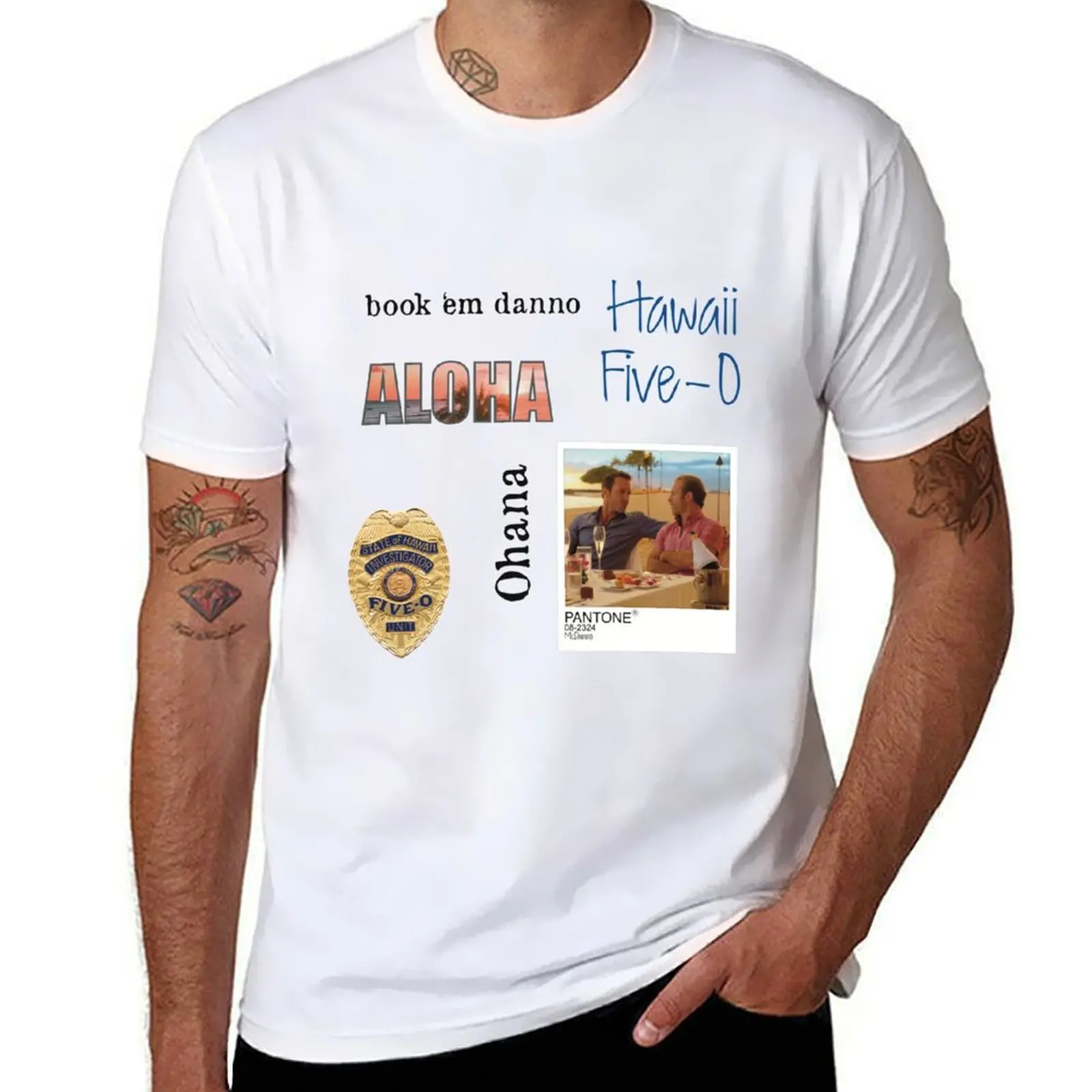 

T-Shirt shirts pack man t for Hawaii cotton graphic shirts man 100% t man shirts sticker t cotton Five-0