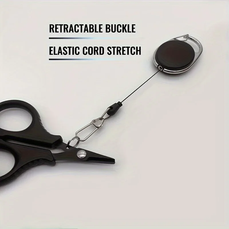 Line Cutter Scissors Serrated Mini Scissors Carp Fishing Tools Titanium Coated Stainless Steel Fishing Scissors Fishing Home